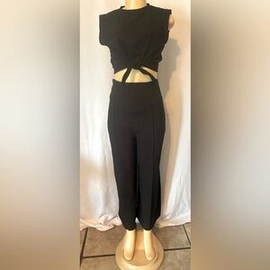 Cider Black Wide Leg Jumpsuit